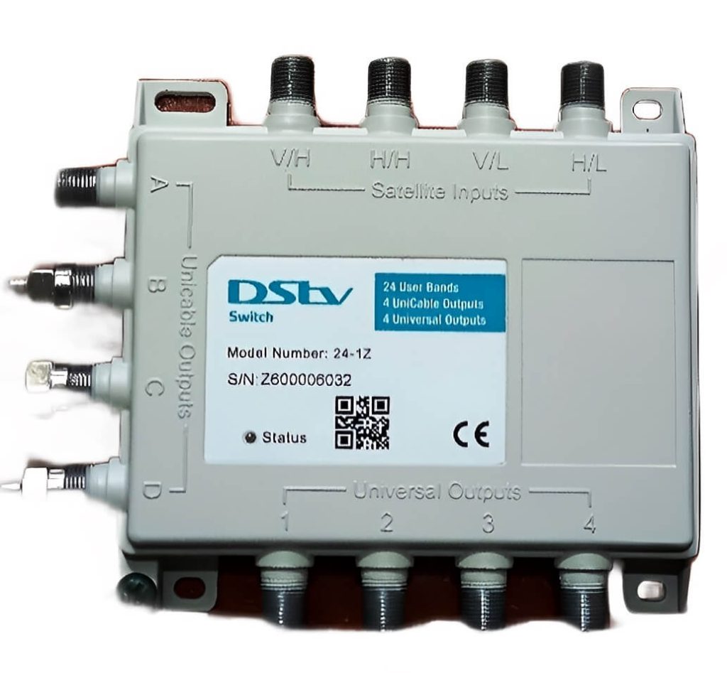 DStv Switch With 4 Unicable & 4 Universal Outputs Hensat